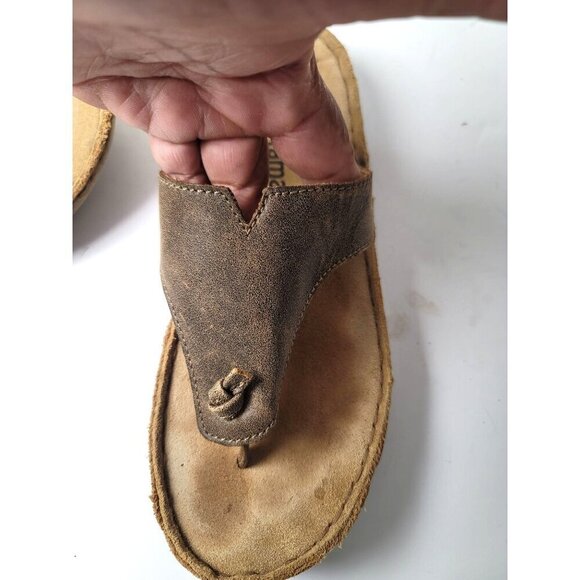 Tamarindo Beachcomber Women's Leather Slide Sandals Size 7 Brown Casual Comfort - Picture 10 of 11